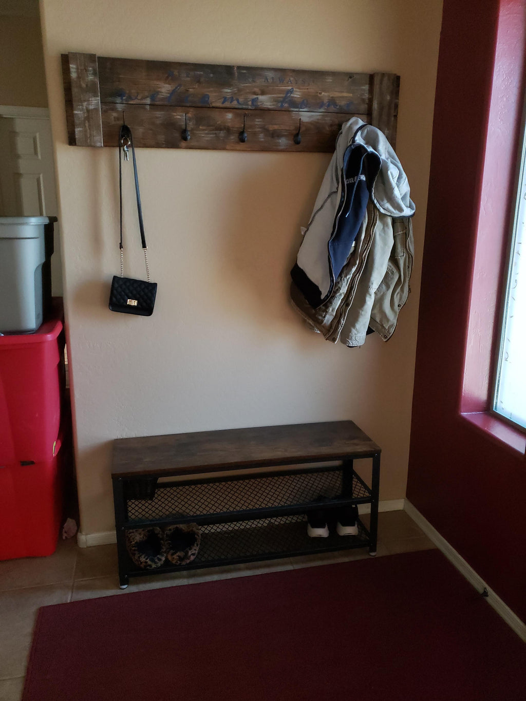 Shoe Bench, 3-Tier Shoe Rack, 39.4 Inches Long Storage Shelves