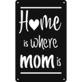 Home Is Where Mom Is - Metal Wall Art