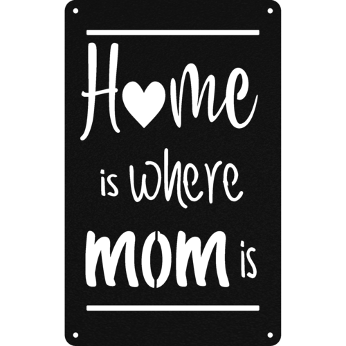 Home Is Where Mom Is - Metal Wall Art